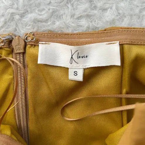 Klesis Golden Brown Corset Bubble Dress Size Small Tan