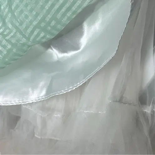 Gunne Sax Jessica McClintock Vintage Lace Plaid Dress Size 3/4