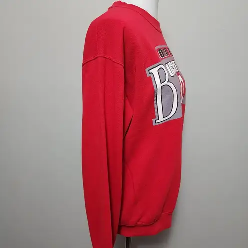 Vintage 90s red Ohio State Buckeys fleece crewneck sweatshirt size medium