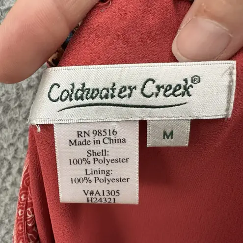 Coldwater Creek Maxi Skirt Chiffon Paisley Boho Festival Layered Women's Medium