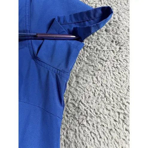 Urbane Performance Scrub Top Women Large Short Sleeve Blue