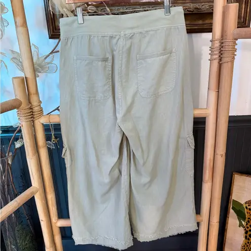 XCVI Wearables Linen Birk Elastic Waist Cargo Gaucho ~ Size Medium ππ