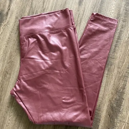 Agnes & Dora | Oxblood Colored Faux Leather Legging sz 18-20