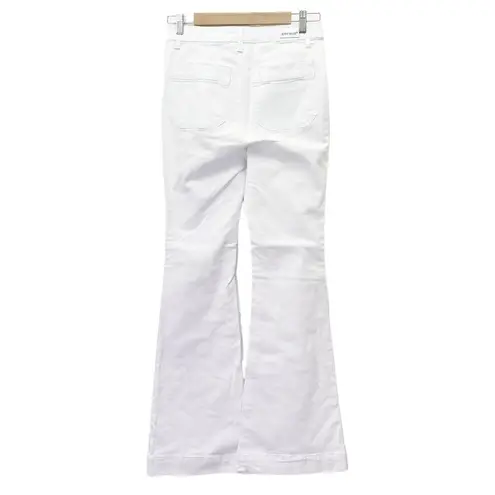 Judy Blue NWT White High Rise Button-Fly Patch Pocket Flare Jeans Size 27 NEW - Image 3
