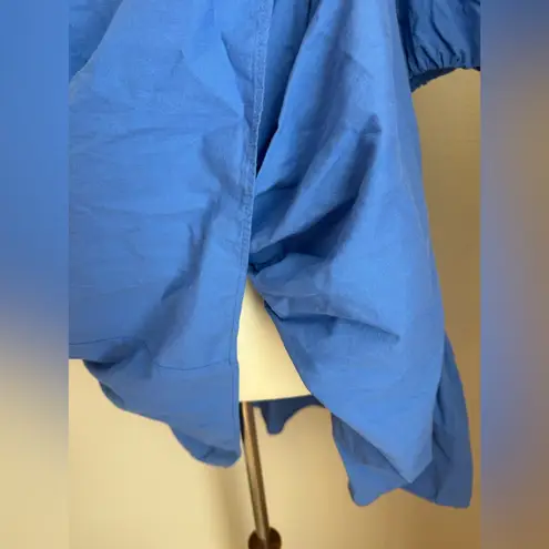 Pinch Blue Puff Sleeve Empire Waist Dress, Pockets, Size Large