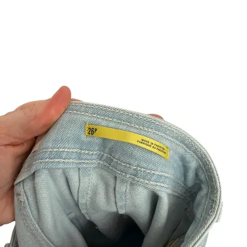 Anthropologie Maeve  Wide Leg Cropped Raw Hem Jeans Light Wash Womens 26P