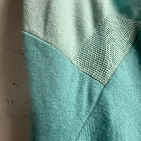 Blue Knit Poncho Cover Up Ruana Cape Shawl Asymmetric Hem Versatile Cashmere Size undefined