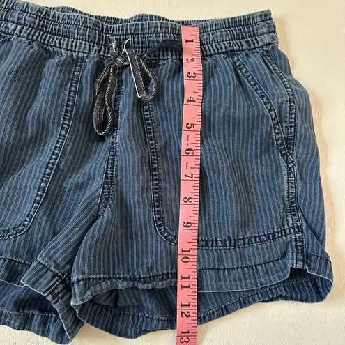 J.Crew Denim Striped Shorts XXS Blue Casual Drawstring