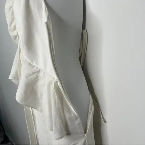 KEEPSAKE THE LABEL Midi Dress Womens Size Small Ivory White Feminine Bridal Date