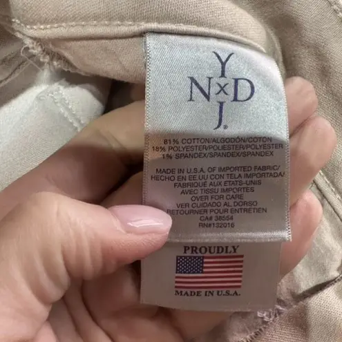 NYDJ Alina Legging Skinny Jeans Khaki Tan Color Size 14W