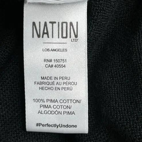 Nation Ltd Driana Crochet black midi skirt size M