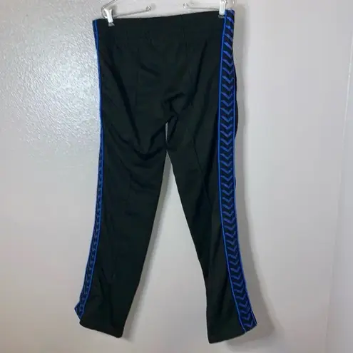 Pony black joggers side stripes basketball gym athletic sweatpants pockets Size L