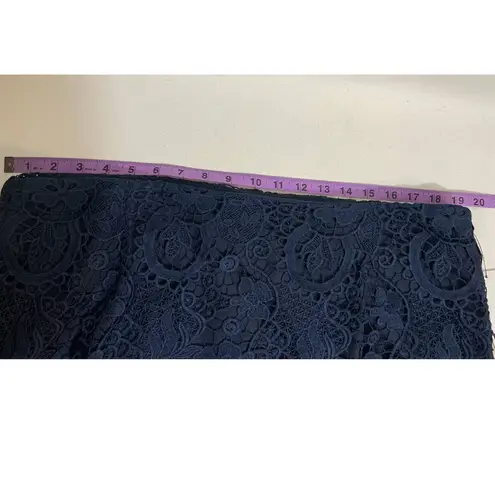 Bar III Women’s  Flower Lace Crochet Pencil Skirt Navy Blue Size XXL NWT