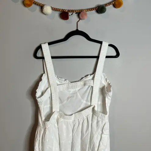 American Eagle  white open back tiered maxi dress