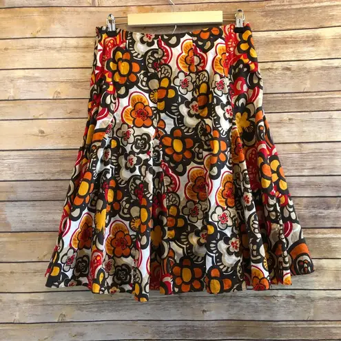 Josephine Chaus Retro Floral Print Skirt Size 6