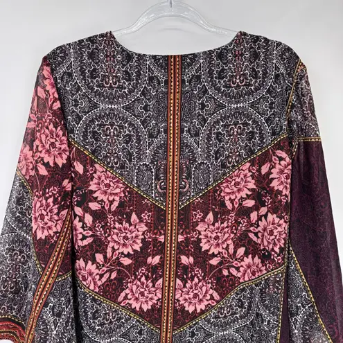 Vintage Y2K C est 1946 Boho Flowy Top Womens 2X Purple Pink Boho Romantic Fairy