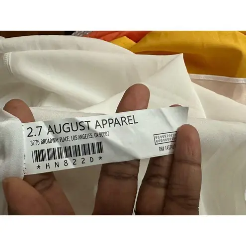 English Factory Sunset Color Block Tiered Maxi Dress Ruffle Sleeves Size M NWT