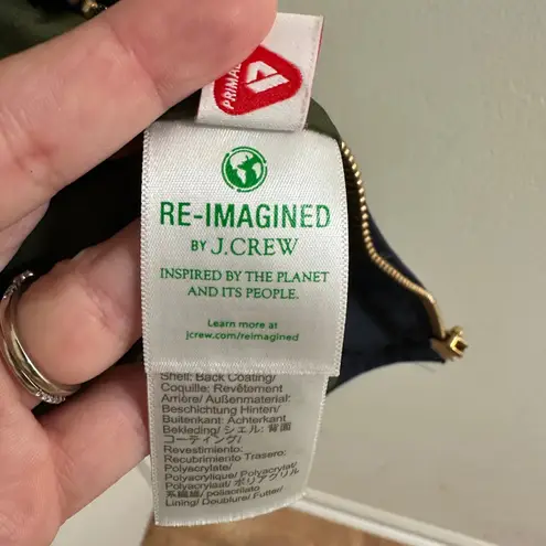 J.Crew  | Signature Quilted Cocoon Primaloft Navy Lightweight Puffer Jacket, M