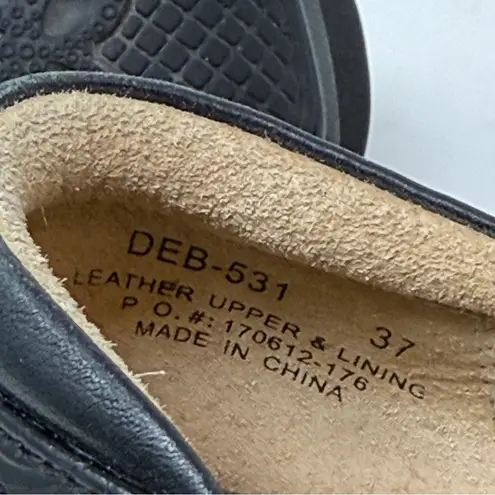 Alegria Deb 531 Debra Rose Embossed Black Leather Shoes Size 37