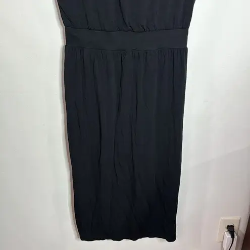 Athleta  Santorini cinch waist midi t-shirt dress in black size S