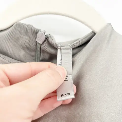 SKIMS Womens Summer Disco Mock Neck Sleeveless Tank Bodysuit Size M Smoke