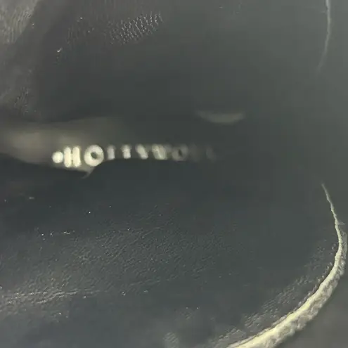 Hollywould Black Lace Overlay Ankle Boots 6.5 – Pointed Toe Bow Tie