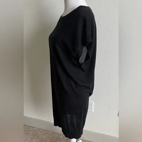 Zadig & Voltaire Deluxe Black Relaxed Tunic Silk Cashmere Midi Dress