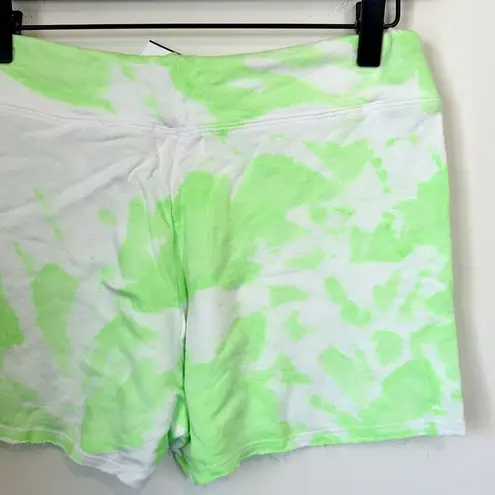 Sundry NWT Drawstring Waist Terry Sweat Shorts White Green Tie Dye - 0(XS)