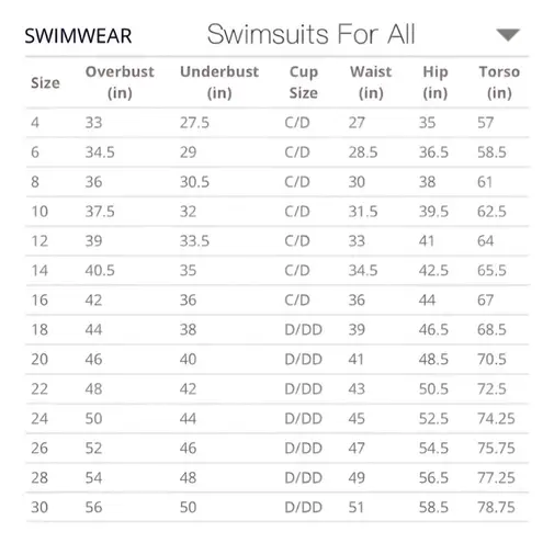 Swimsuits For All Black Chlorine Resistant A