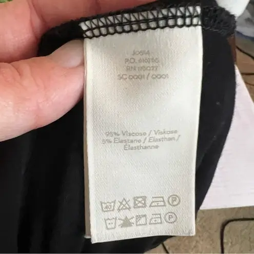 Boden Long Duster Black Cardigan Size 6P Tie Front Soft Classic Staple Office