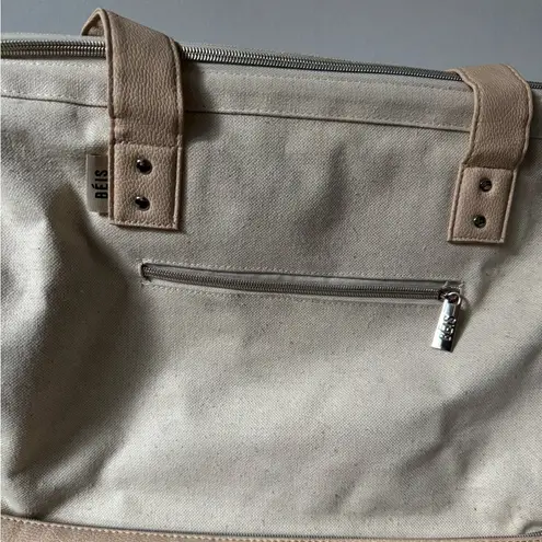 BEIS Weekender Bag in Beige and Cream