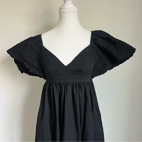 En Saison Barnette Eyelet Midi Dress Black Size XS
