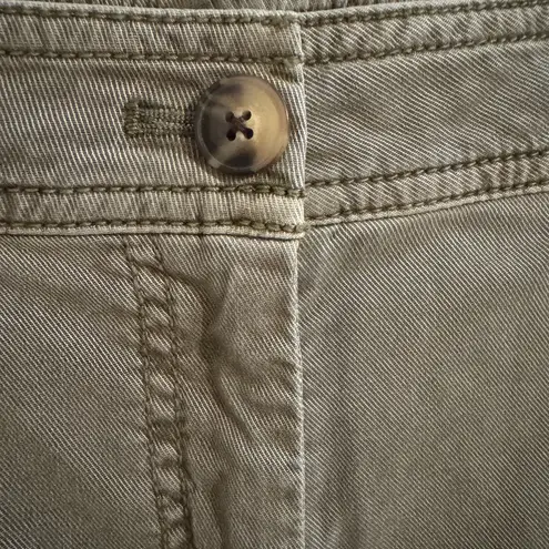 J. Jill Soft Chino Khaki Mom Cargo Stretch Pants Light Green Plus Size 18