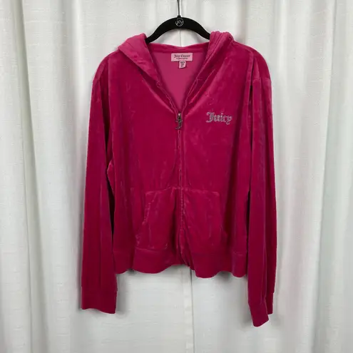 Juicy Couture  Vintage Hot Pink Velour Track Suit Pants Sz.M Jacket Sz.XL