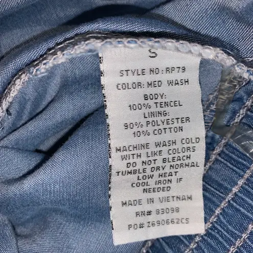 Ci Sono  chambray tencel strapless jumpsuit size Small - Image 7