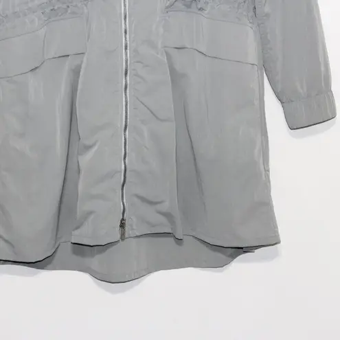 Lululemon  Rare Grey Long Windbreaker Jacket Rain Jacket Size 10