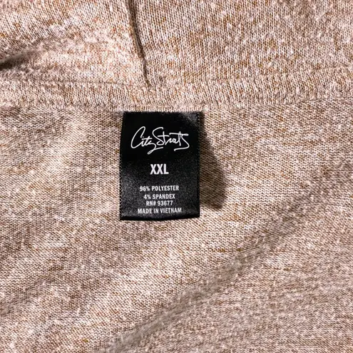 City Streets Knit Duster Cardigan Womens XXL Brown Solid Modest Business Casual