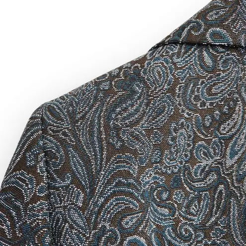 American Vintage Vintage Evan Picone Brown Blue Black Paisley Retro Blazer Coat M