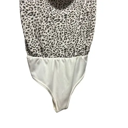 She & Sky S&S Studio‎ Leopard Print Cowl Neck Sleeveless Bodysuit - Modern Chic