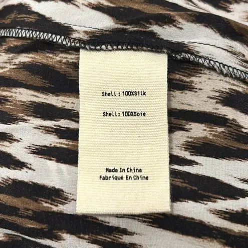 L'Agence Cipriana Asymmetrical Dress Black Multi Camilla Animal Print NWT Size 6