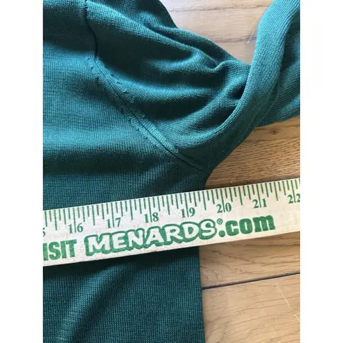 Austin Reed Silk Turtleneck Sweater Women Size Medium Green Long Sleeve City