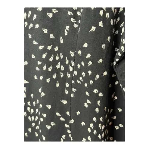 J.Jill  Wearever Collection Black White Print Long Sleeve‎ Dress Size Large