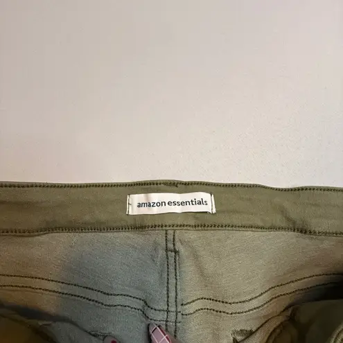 Amazon Essentials Olive Green Skinny Jeans Womens Size 16 Short Stretch Denim #