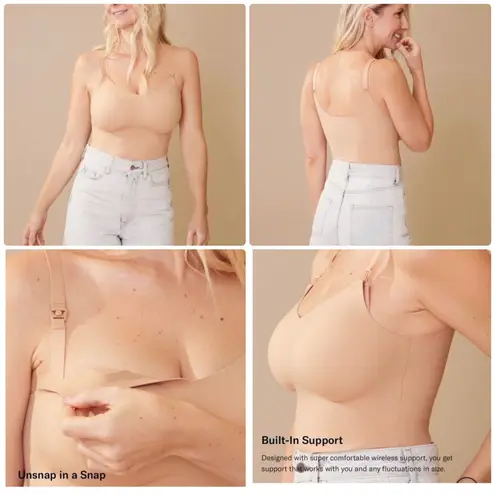 Knix Leakproof Nursing Tank Top Cami Camisole Beige Nude womens XXL 40 New Tan