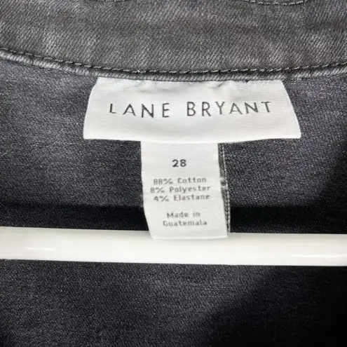 Lane Bryant  Denim Jean Jacket 28 Black