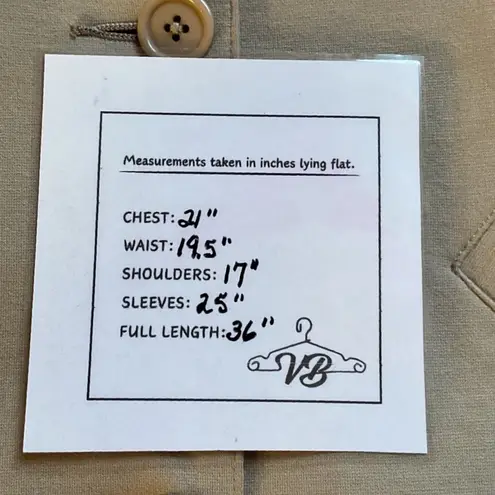 Isabella Bird Anthropologie Button Up Long Sleeve Pockets Knit Trench Coat Sz L Tan Size L