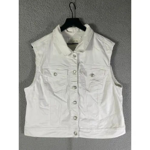 Wax Jean Patriotic Eagle Flag Patchwork Vest 3XL Men’s Denim Look USA Military Veteran