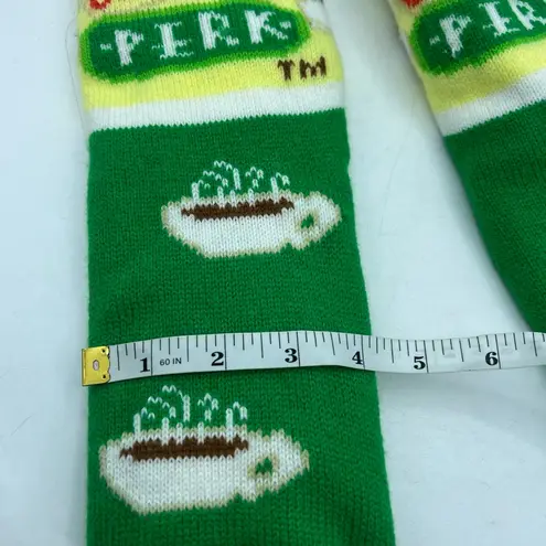 Novelty Sherpa Lined Socks Footies One Size Unisex "Friends" Central Perk Green