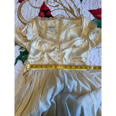 Gunne Sax 70s Off White Romantic Victorian Prairie Wedding Dress Sleeves Size 5