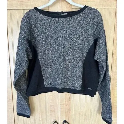 Sweaty Betty Womens Cropped Sweatshirt Size Small Gray And Black